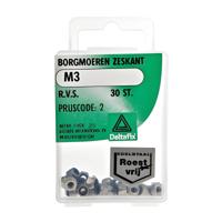 Borgmoeren m3 rvs 30st - Deltafix