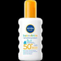 NIVEA SUN Babies & Kids Sensitive Zonnebrand Spray SPF 50 200ml Baby en Kind Zonnebrandcreme voor Gevoelige huid Zonnespray bij Jumbo