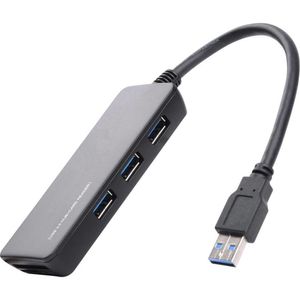 Renkforce USB 3.2 Gen 1-hub 3 poorten Met ingebouwde SD-kaartlezer Zwart