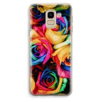 Neon bloemen: Samsung Galaxy J6 (2018) Transparant Hoesje