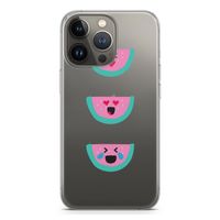 Smiley watermeloen: iPhone 13 Pro Transparant Hoesje