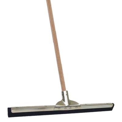 Vloertrekker/douchetrekker voor water metaal/rubber 55 cm met houten steel 130 cm