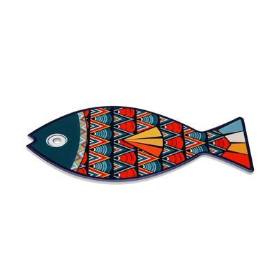 Placemat Versa Groen Kurk Keramisch Vis 14 x 0,7 x 20 cm