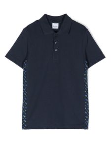 BOSS Kidswear polo à motif monogrammé - Bleu