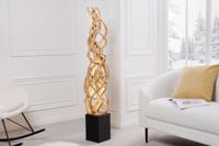 Design vloerlamp VIGNE 150cm naturel gerecycled massief hout handgemaakt - 43075