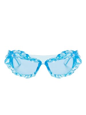 Ottolinger lunettes de soleil à détail torsadé - Bleu