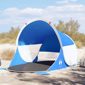 Strandtent 2-persoons pop-up waterdicht azuurblauw