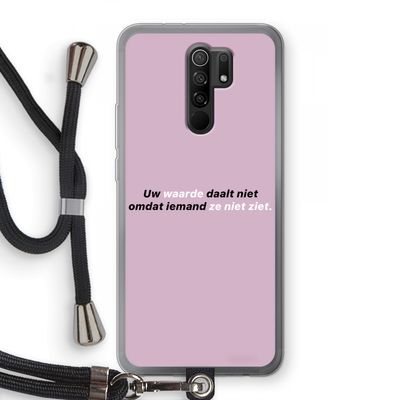 uw waarde daalt niet: Xiaomi Redmi 9 Transparant Hoesje met koord