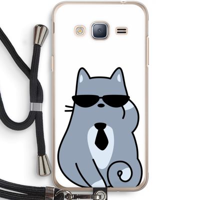 Cool cat: Samsung Galaxy J3 (2016) Transparant Hoesje met koord