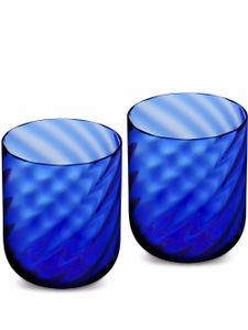 Dolce & Gabbana lot de deux verres Murano soufflés à la main - Bleu