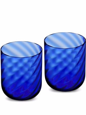 Dolce & Gabbana lot de deux verres Murano soufflés à la main - Bleu