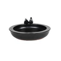Esschert Design Vogelbad keramiek grijs