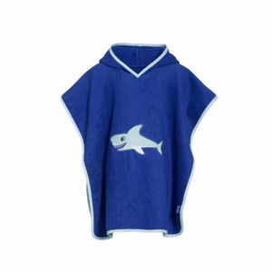 Playshoes badponcho haai blauw Maat