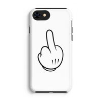 Middle finger white: iPhone 8 Tough Case