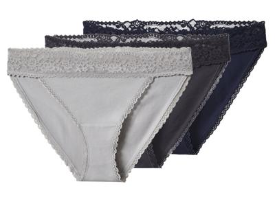 esmara Set van 3 dames onderbroeken (marine/donkergrijs/grijs, XS (32/34))