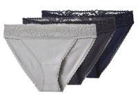 esmara Set van 3 dames onderbroeken (marine/donkergrijs/grijs, XS (32/34))