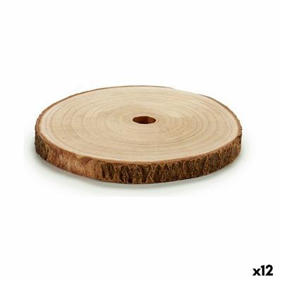 Decoratieve boomstam Gift Decor Bruin 25 x 2 x 26 cm 26 x 2 x 25 cm Ø 24,5 cm (12 Stuks)