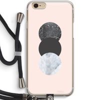 Marmeren cirkels: iPhone 6 / 6S Transparant Hoesje met koord