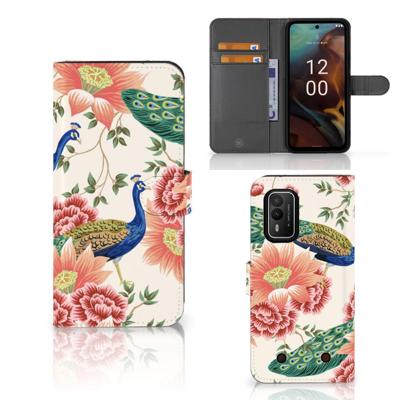 Telefoonhoesje | Met pasjeshouder | voor Nokia XR21 Pink Peacock