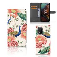 Telefoonhoesje | Met pasjeshouder | voor Nokia XR21 Pink Peacock Telefoonhoesje | Met pasjeshouder | voor Nokia XR21 Pink Peacock