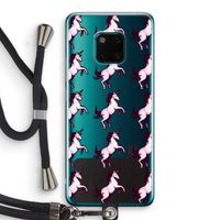 Musketon Unicorn: Huawei Mate 20 Pro Transparant Hoesje met koord