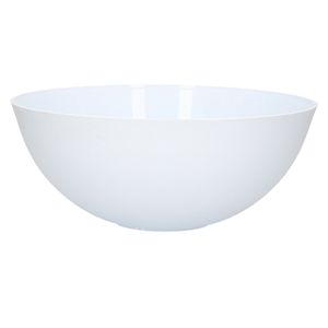 Plasticforte - Serveerschaal/saladeschaal - D25 cm - kunststof - mat wit - 2,5 liter