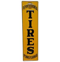 Pennsylvania Tires Stalen Bord met Relief - 74 x 19cm