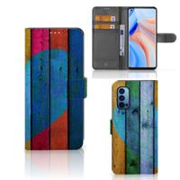 OPPO Reno 4 Pro 5G | Book Style Case | Wood Heart - Cadeau voor je Vriend