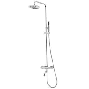 Amon Round Thermostatische Bad Opbouwset Chroom Aqua Splash