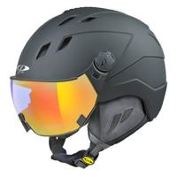 CP Corao+ skihelm zwart met single spiegel vizier (3 Keuzes) - zeer veilig