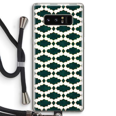 Moroccan tiles: Samsung Galaxy Note 8 Transparant Hoesje met koord