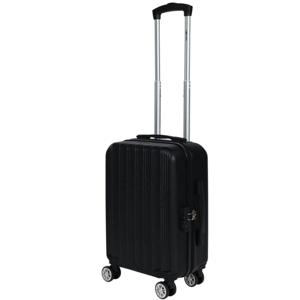 Cabine handbagage reis trolley koffer - zwenkwielen - 52 x 34 x 20 cm - 45 liter - zwart