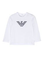 Emporio Armani Kids logo-print cotton T-shirt - Blanc - thumbnail