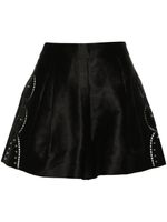 Maje stud-embellished high-waist shorts - Noir - thumbnail