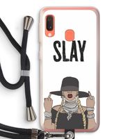 Slay All Day: Samsung Galaxy A20e Transparant Hoesje met koord Slay All Day: Samsung Galaxy A20e Transparant Hoesje met koord