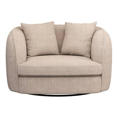 Loveseat Enzio - stof Wales - taupe - Leen Bakker