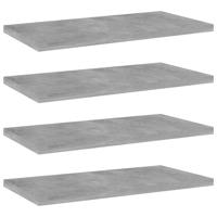 Wandschappen 4 st 40x20x1,5 cm bewerkt hout betongrijs