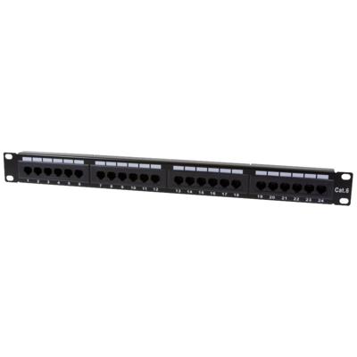 LogiLink NP0004 24 poorten Patchpaneel 483 mm (19) CAT 6 1 HE Meerdere kleuren