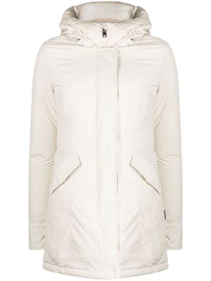 Woolrich manteau en plumes à capuche - Blanc