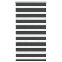 VidaXL Zebra rolgordijn 80x100 cm stofbreedte 75,9 cm zwart