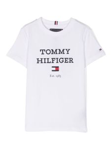 Tommy Hilfiger Junior t-shirt en coton à logo imprimé - Blanc