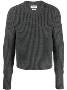 Thom Browne pull gaufré en cachemire - Gris