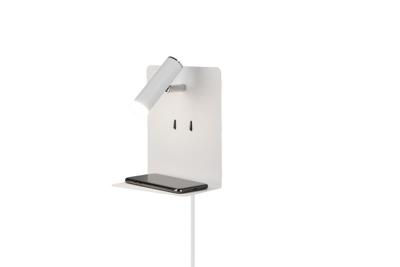 Trio Wand lampElement met schapje mat wit - 222570231
