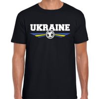 Oekraine / Ukraine landen / voetbal t-shirt zwart heren 2XL  - - thumbnail
