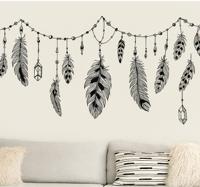 Bohemian boho veren woonkamer muursticker