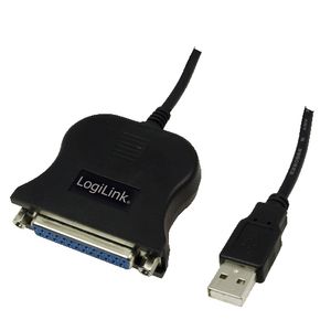 LogiLink USB 1.1 Aansluitkabel [1x USB 1.1 stekker A - 1x D-sub bus 25-polig] UA0054