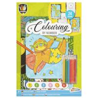 Creative Craft Group Kleuren op nummer met 6 kleurpotloden