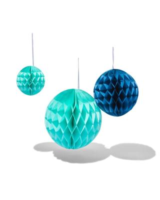 HEMA Honeycombs Bal Blauw Groen - 3 Stuks