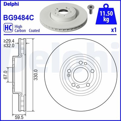 Remschijf BG9484C