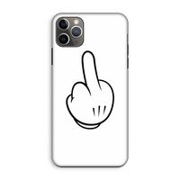 Middle finger white: iPhone 11 Pro Max Tough Case
